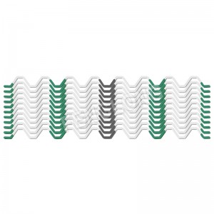 Tebranish tel, galvanizli Bahor, Full PVC qoplangan Zigzag Wire, Oq rangli, 6 yil, B6 Series