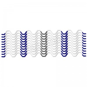 Wiggle alambre, Primavera galvanizado, Encuadre de PVC recubierto de alambre zigzag, color blanco, de 6 años, Series B6