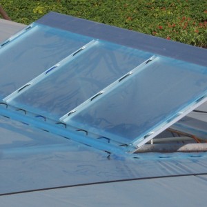 Sunny® Roof Vent for multi-span Polyfilm Hoop House or Glass, PC Board  Greenhouse
